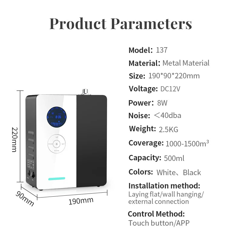 Delmea VanGogh360 Essential Oil Diffuser with Wifi app control