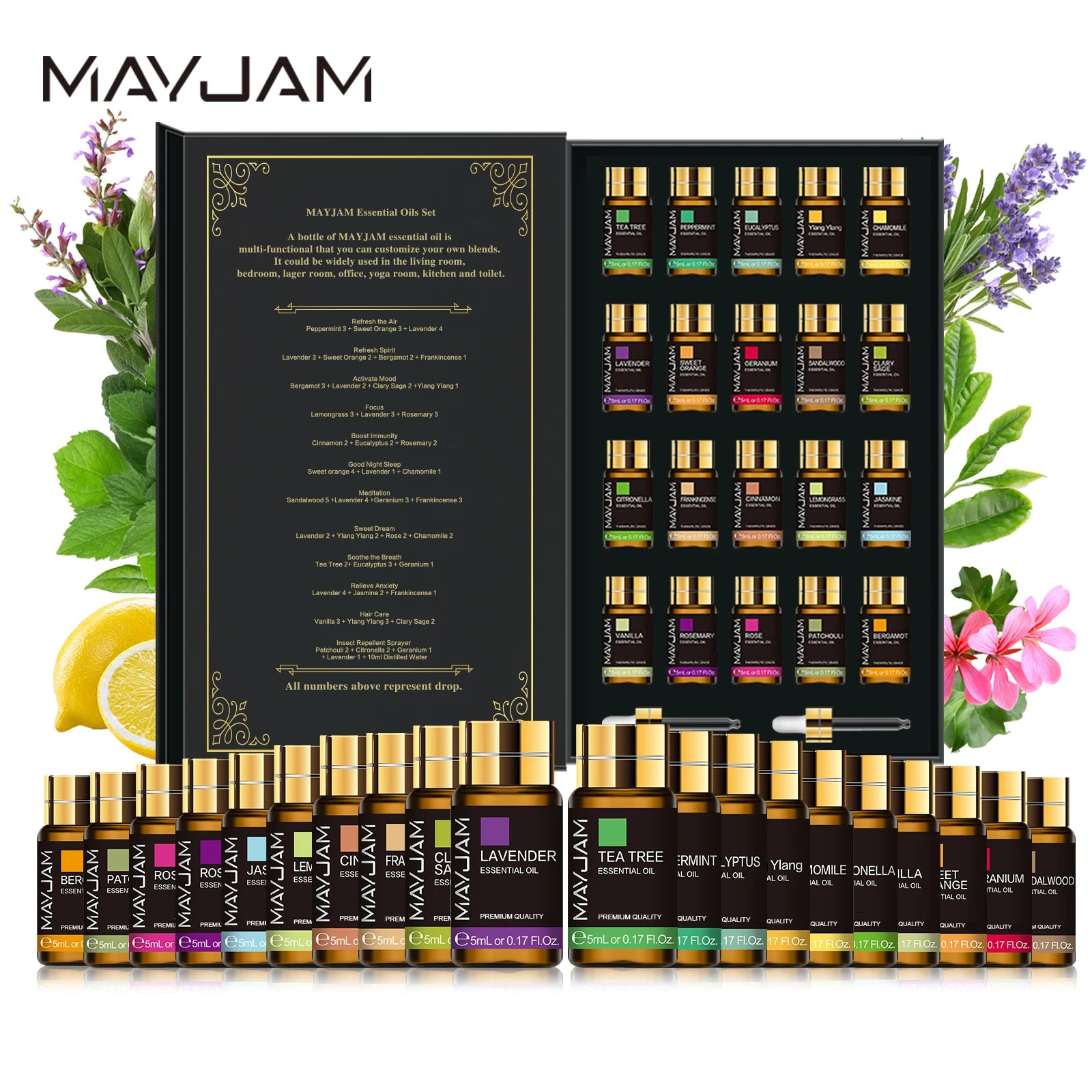 Mayjam Premium Pure Essential Oil set - perfect for all Delmea diffusers!