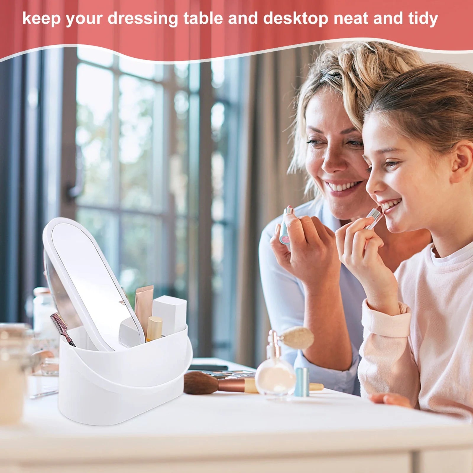 Delmea™ GlowMirror Organizer